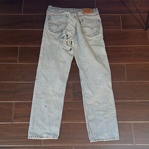 90s Vtg Levi's Men's Straight Jeans in Faded Blue